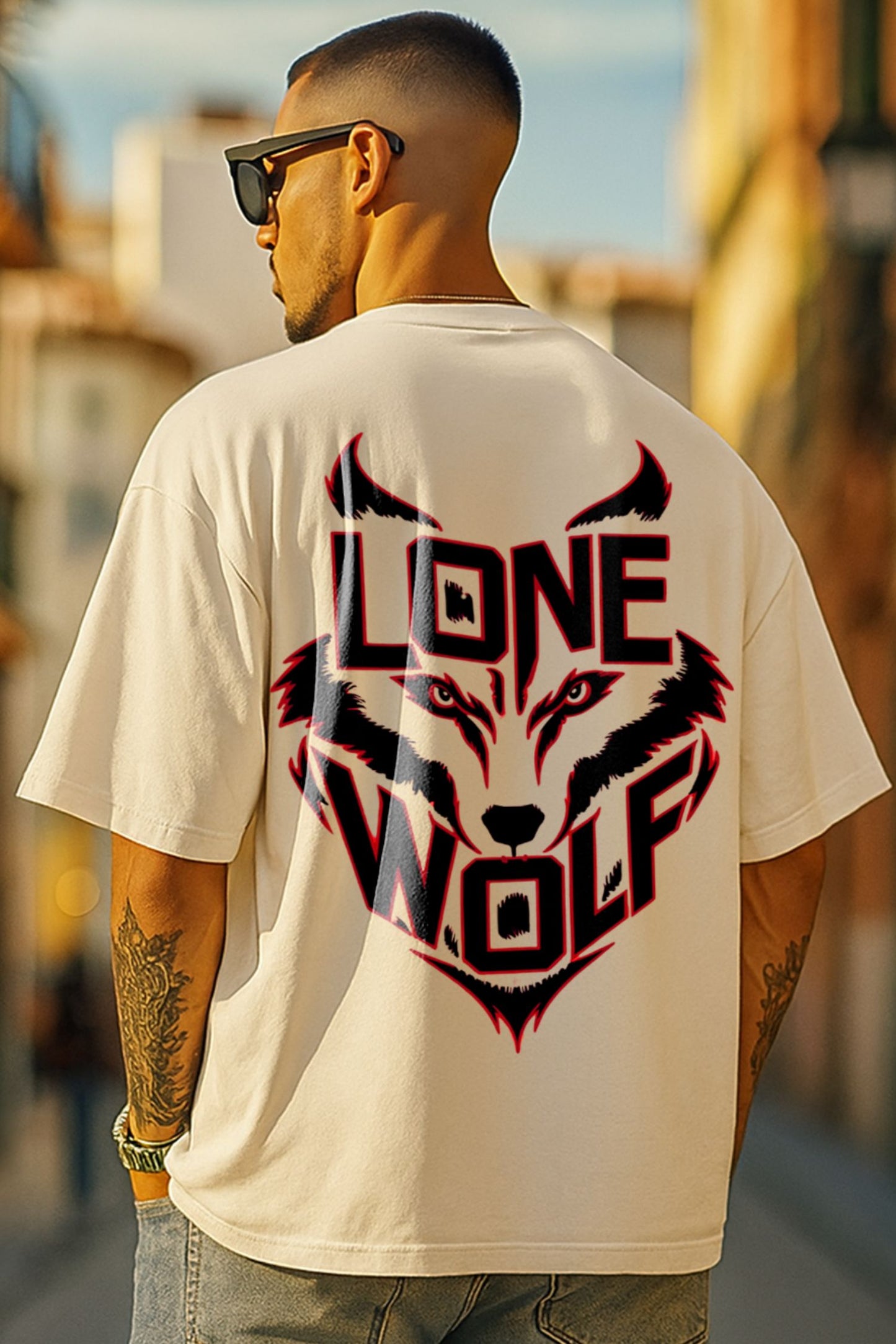 Lone Wolf Oversized T-shirt : Unisex