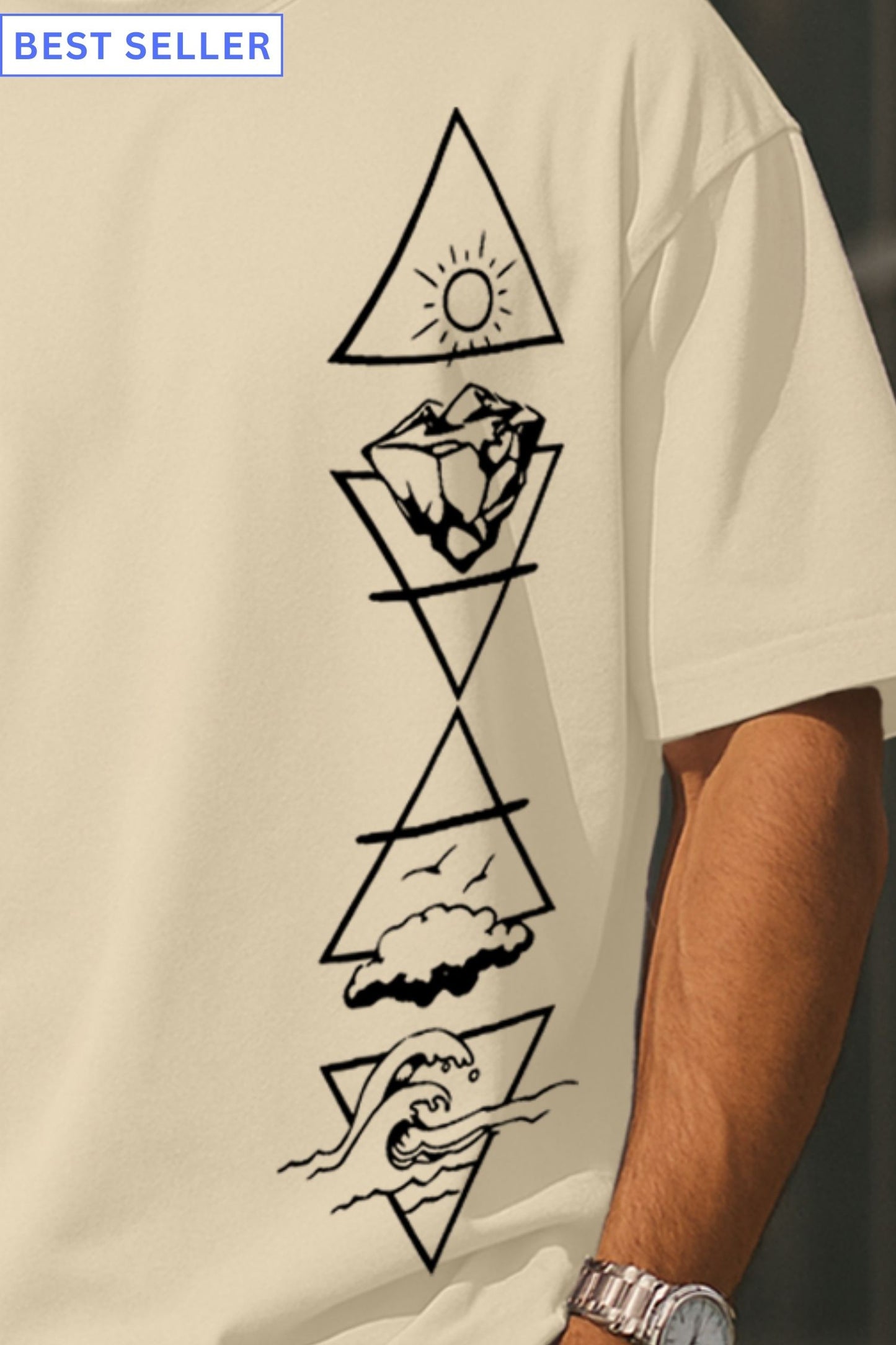 Stacked elements Oversized T-shirt : Unisex