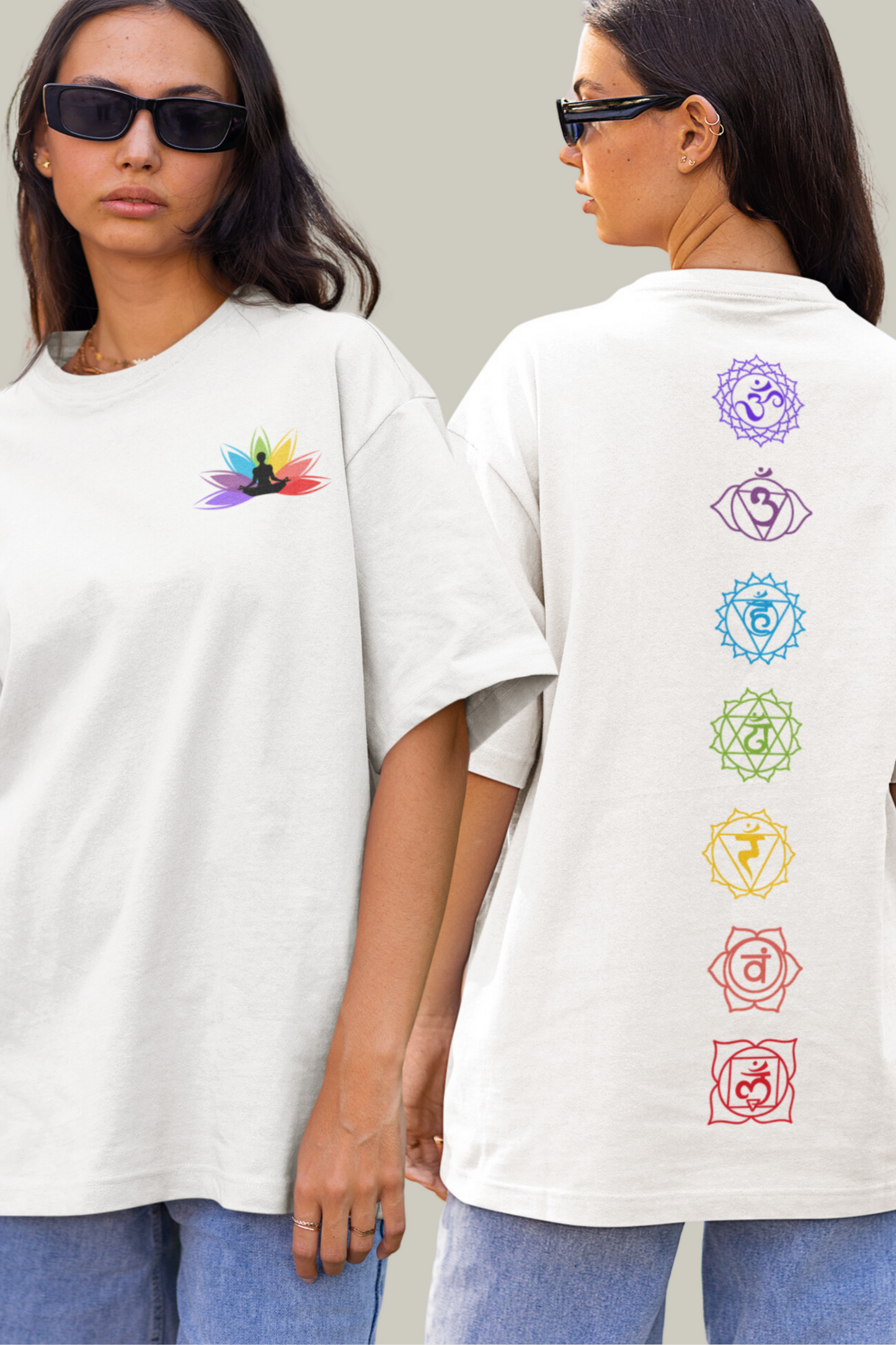 7 Chakras Oversized T-shirt : Unisex