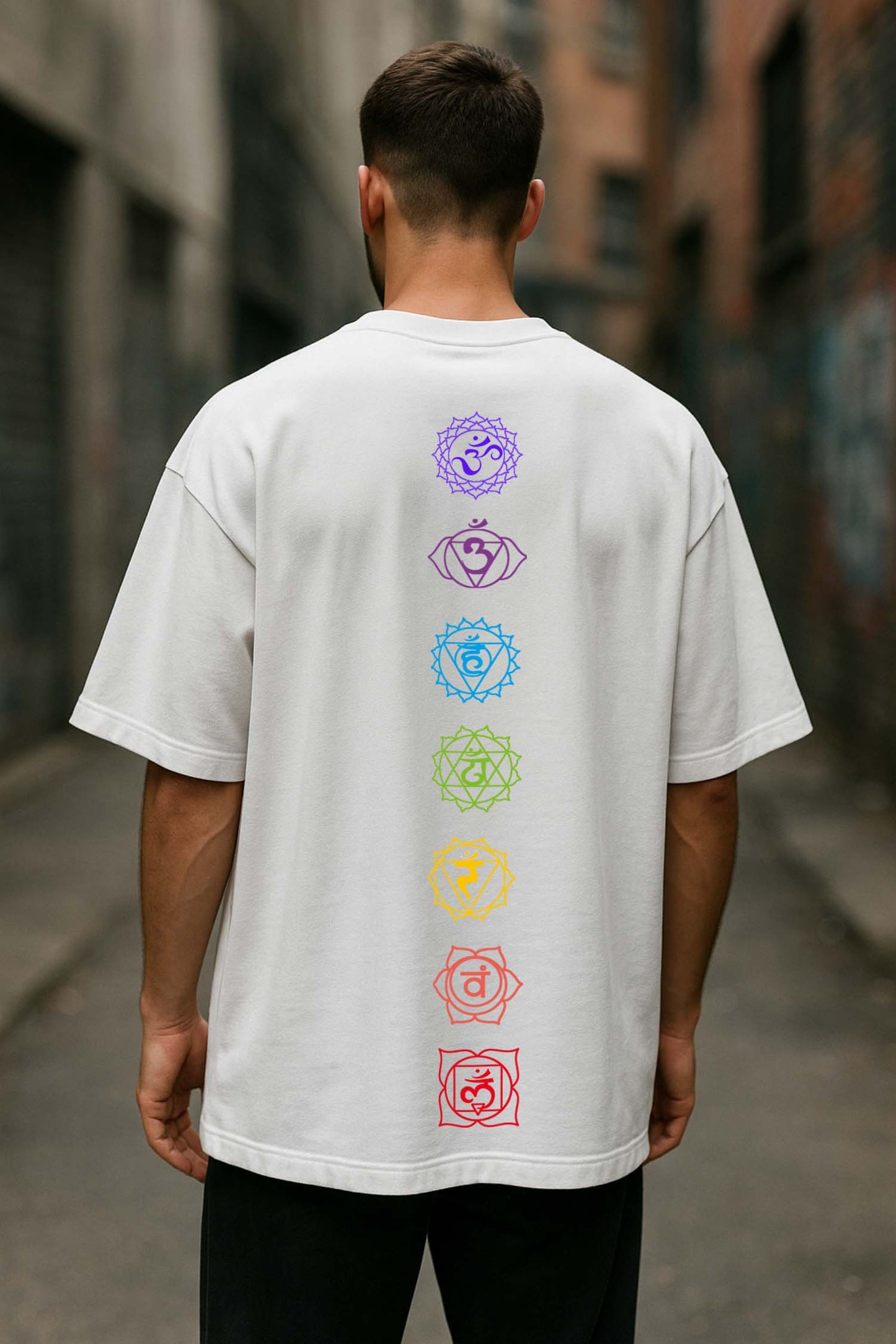 7 Chakras Oversized T-shirt : Unisex