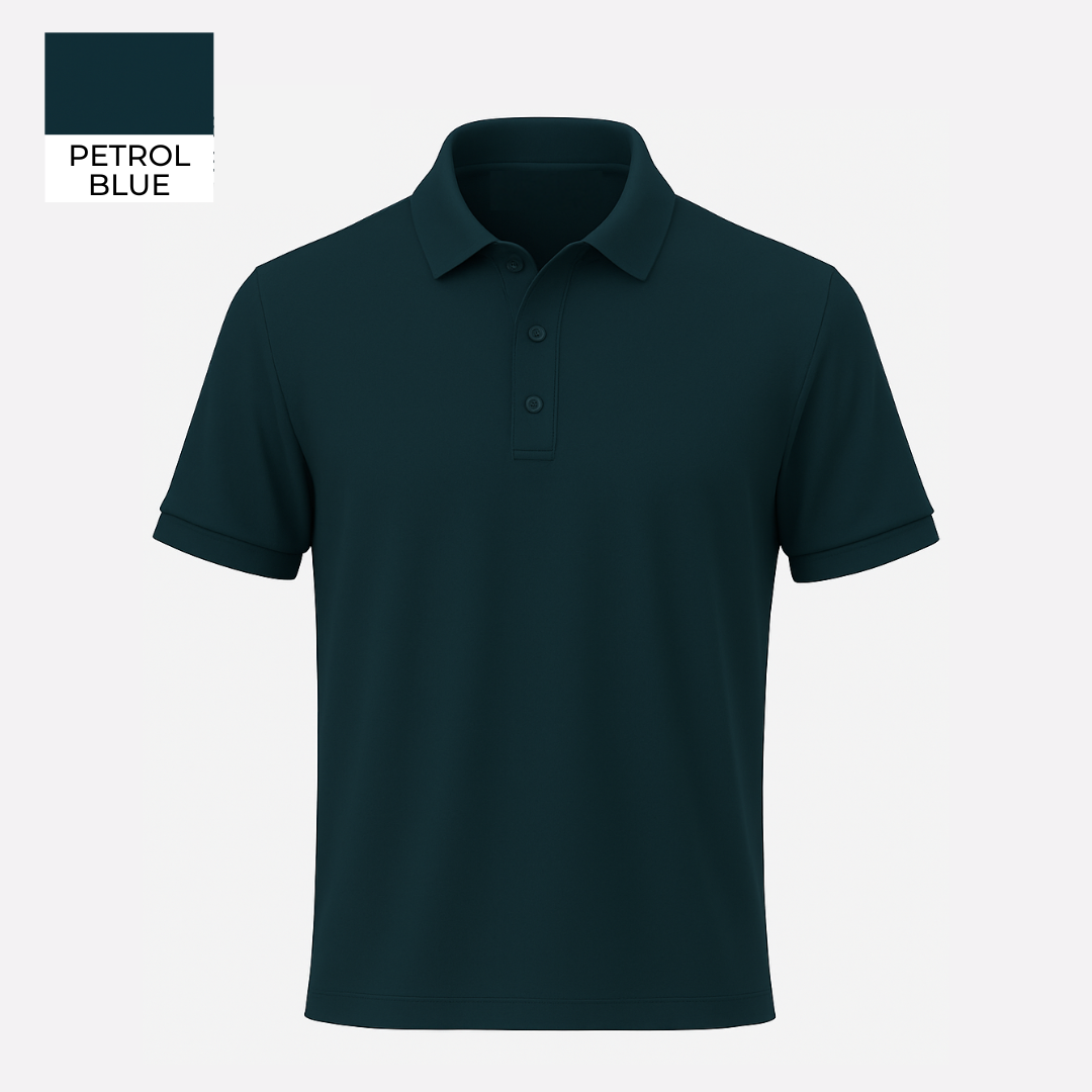 The Petrol Blue Polo β Cool. Deep. Polished.