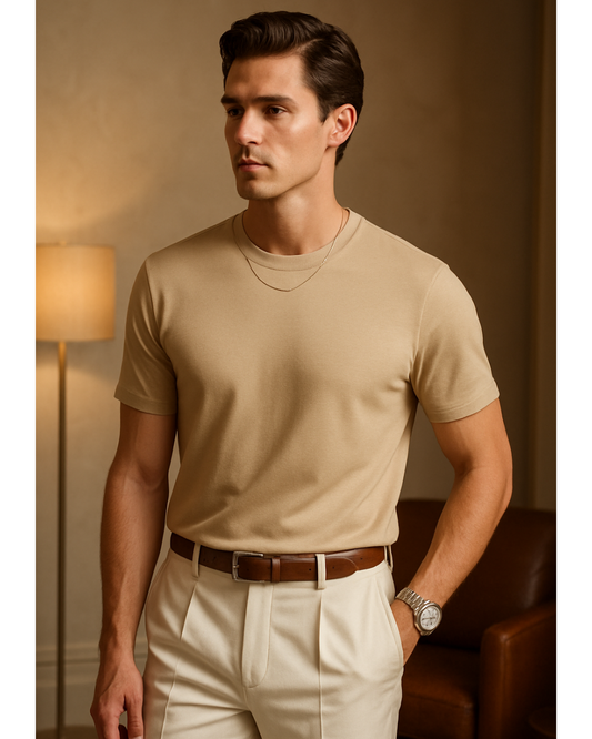 The Supreme Supima® Tee : Beige