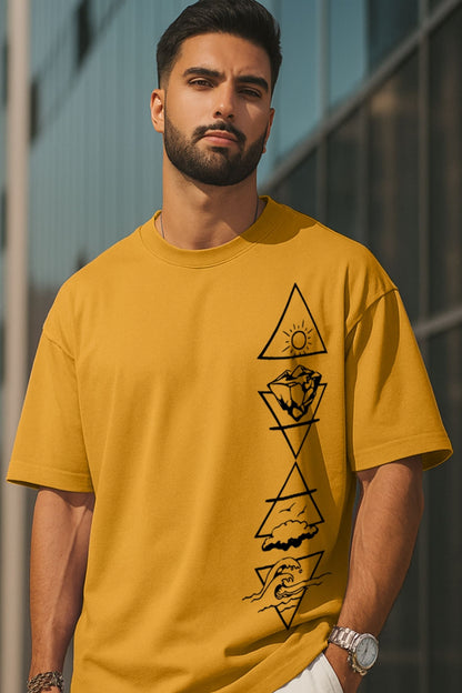 Stacked elements Oversized T-shirt : Unisex