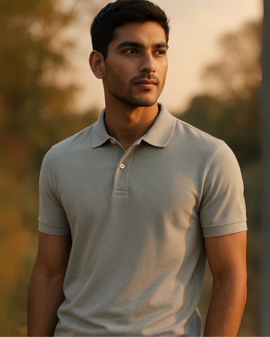 The Grey Polo – Soft. Balanced. Minimal.