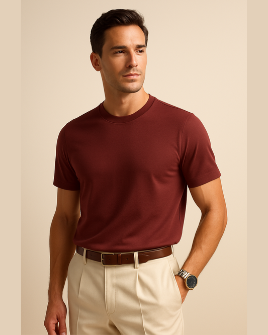 The Supreme Supima® Tee : Maroon