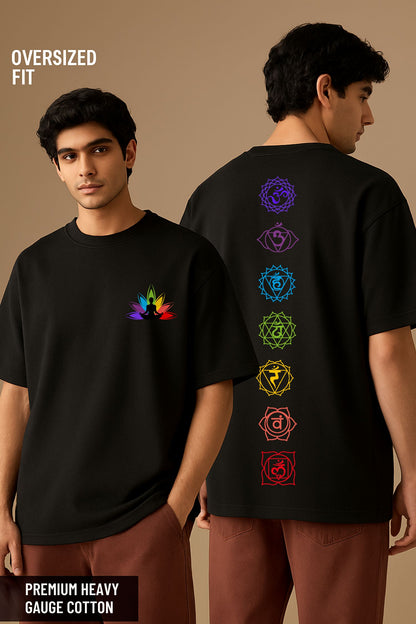 7 Chakras Oversized T-shirt : Unisex